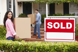 Couple moving into new home