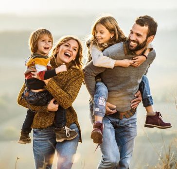 Family enjoying the outdoors