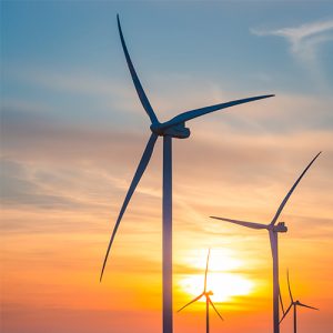 Wind Turbine in Sunset