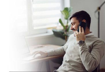 Man talking on cell phone
